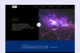 Website for MRC, an Entertainment Company